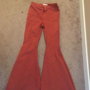 Free People Orange Denim Float On Jeans